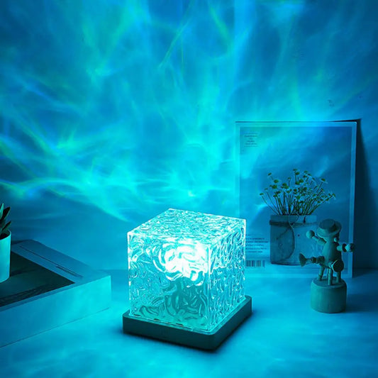 Light Projector Rotating Ocean Wave Projector 16 Colors Changing Remote Control Plug-Play LED Projector Water Wave Lamp